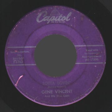 GENE VINCENT - Lotta Lovin' / Wear My Ring - 45T (SP 2 titres)