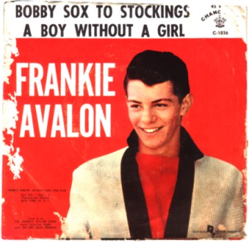 FRANKIE AVALON - A Boy Without A Girl / Bobby Sox To Stockings - 45T (SP 2 titres)