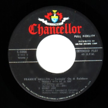 FRANKIE AVALON - Swingin' On A Rainbow - 45T (EP 4 titres)