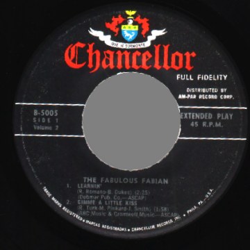 FABIAN - The Faboulous Fabian - Vol. 2 - 45T (EP 4 titres)