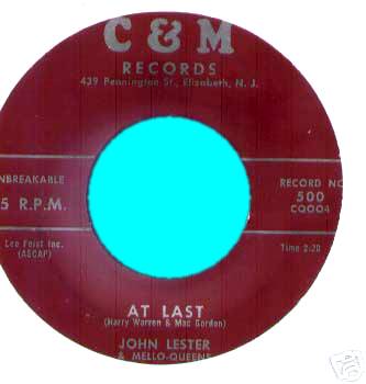 JOHN LESTER & MELLO-QUEENS - At Last / Getting Nearer - 7inch (SP)