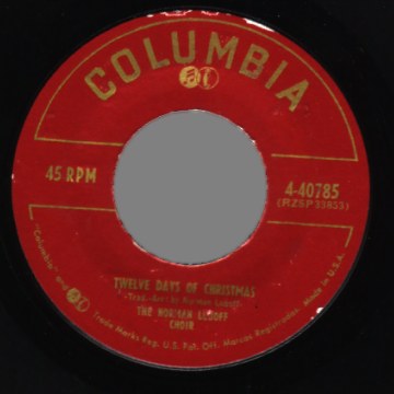 THE NORMAN LUBOFF CHOIR - Twelve Days Of Christmas / What Child Is This - 45T (SP 2 titres)