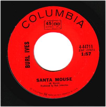 BURL IVES - Oh What a Lucky Boy Am I / Santa Mouse - 7inch (SP)