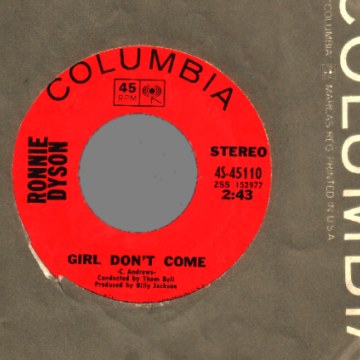 RONNIE DYSON - Girl don't come / why can't I touch you - 45T (SP 2 titres)