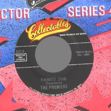 THE BLENDELLS / THE PREMIERS - La, La, La, La, La, La / Farmer John - 45T (SP 2 titres)