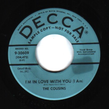 THE COUSINS - Be Nice to Me / I'm in love with you - 45T (SP 2 titres)