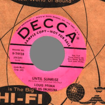 LOUIS PRIMA - The Happy Wanderer (Val-De Ri-Val-De Ra) / Until Sunrise - 45T (SP 2 titres)
