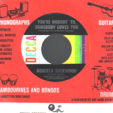 ROBERTA SHERWOOD - When Your Old Wedding Ring Was New / You're Nobody 'Til Somebody Loves You - 45T (SP 2 titres)