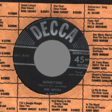 INK SPOTS - I was dancing with someone / sometimes - 45T (SP 2 titres)