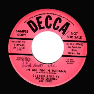 Gordon Jenkins - In An Inn In Indiana / Slowly But Surely