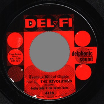 ROBBY JOHN & THE SEVEN-TEENS - Teenage Bill Of Rights : The Revolution / The constitution - 45T (SP 2 titres)