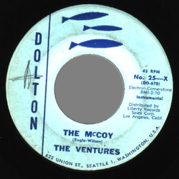 THE VENTURES - Walk-don't Run / The Mccoy - 45T (SP 2 titres)