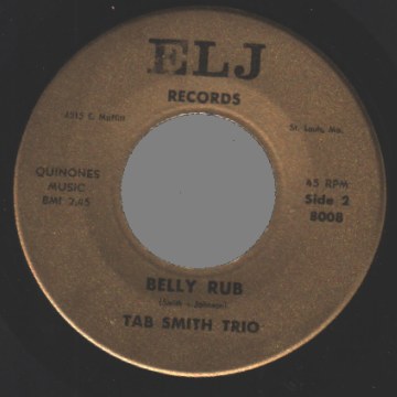 TAB SMITH TRIO - Belly Rub / The Shadow Of Your Smile - 45T (SP 2 titres)