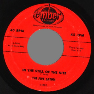 THE FIVE SATINS - In The Still Of The Nite / The Jones Girl - 45T (SP 2 titres)