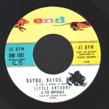 LITTLE ANTHONY AND THE IMPERIALS - My Empty Room / Bayou, Bayou Baby - 45T (SP 2 titres)