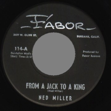NED MILLER - From A Jack To A King / Parade Of Broken Hearts - 45T (SP 2 titres)