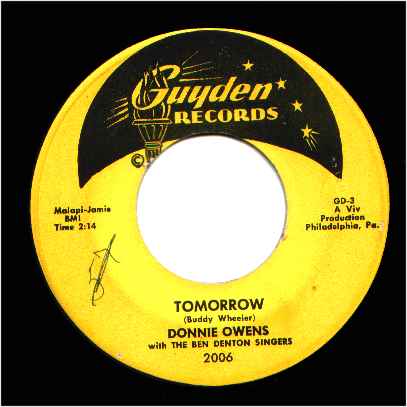 DONNIE OWENS - Out Of My Heart / Tomorrow - 45T (SP 2 titres)