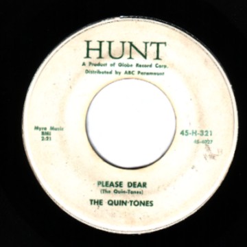 The Quin-Tones Down+The+Aisle+Of+Love+/+Please+Dear 45RPM