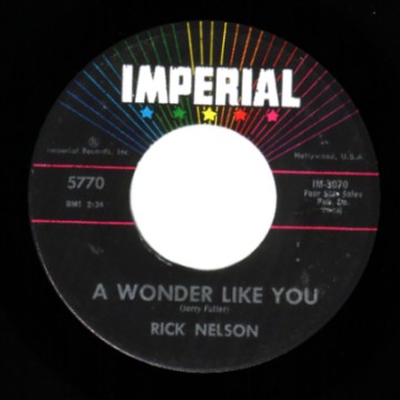 RICK NELSON - Everlovin' / A Wonder Like You - 45T (SP 2 titres)