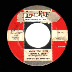 DION & THE BELMONTS - Wonderful Girl / When You Wish Upon a Star - 45T (SP 2 titres)