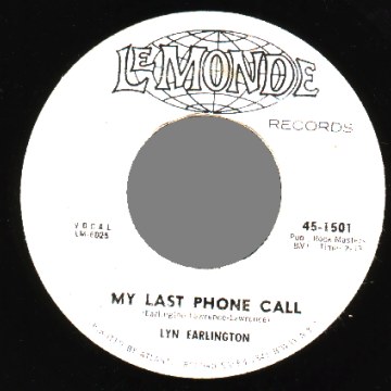 LYN EARLINGTON - My Last Phone Call / Love Drops - 45T (SP 2 titres)