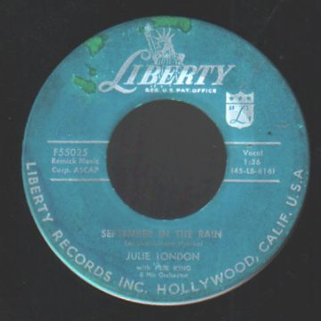 JULIE LONDON - September In The Rain / Lonely Girl - 7inch (SP)