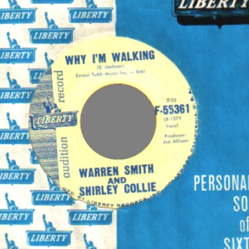 WARREN SMITH AND SHIRLEY COLLIE - Why Baby Why / Why I'm Walkin' - 45T (SP 2 titres)