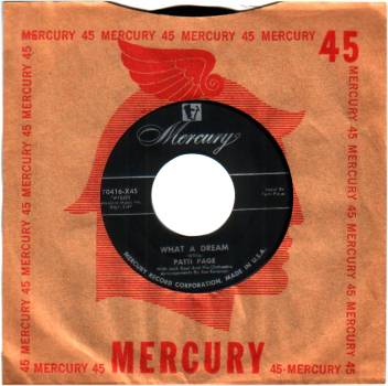 PATTI PAGE - What a dream / I cried - 7inch (SP)