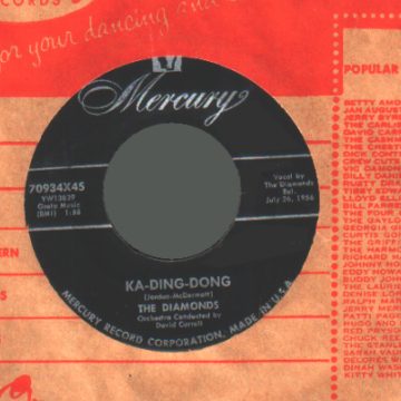 THE DIAMONDS - Ka-ding-dong / Soft Summer Breeze - 45T (SP 2 titres)