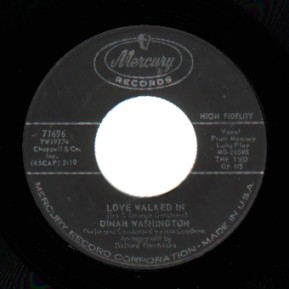 DINAH WASHINGTON - I'm In Heaven Tonight / Love Walked In - 7inch (SP)