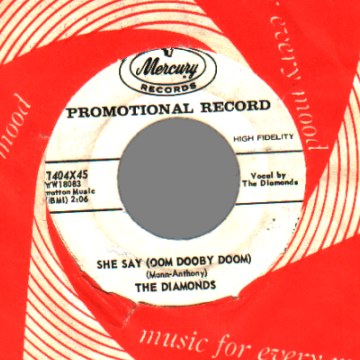 THE DIAMONDS - From The Bottom Of My Heart / She Say (oom Dooby Doom) - 45T (SP 2 titres)