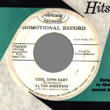 Elton Anderson With Sid Lawrence Combo 7"