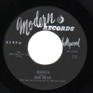 JESSE BELVIN - Senorita / I Need You So - 7inch (SP)
