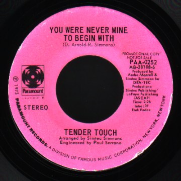 TENDER TOUCH - Can I See You Tonight / You Were Never Mine To Begin With - 7inch (SP)