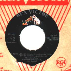 HARRY BELAFONTE - Cocoanut Woman / A Woman is a Sometime Thing / Turn Around / In the Evening Mama - 45T (EP 4 titres)