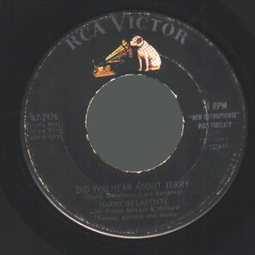 HARRY BELAFONTE - Did You Hear About Jerry / The Marching Saints - 45T (SP 2 titres)