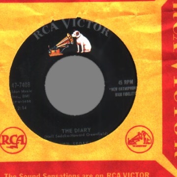 NEIL SEDAKA - No Vacancy / The Diary - 45T (SP 2 titres)