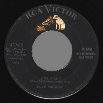 ELVIS PRESLEY - I Got Stung / One Night - 45T (SP 2 titres)