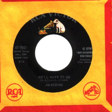 Jim Reeves - He'll Have To Go / In A Mansion Stands My Love LP