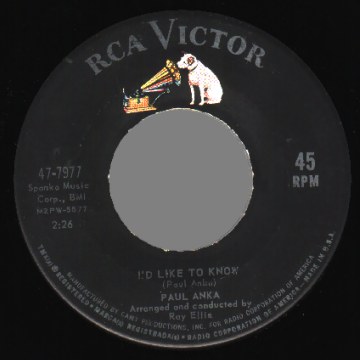 Paul Anka - Love Me Warm And Tender / I'd Like To Know