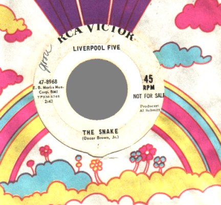 THE LIVERPOOL FIVE - Any Way That You Want Me / The Snake - 45T (SP 2 titres)
