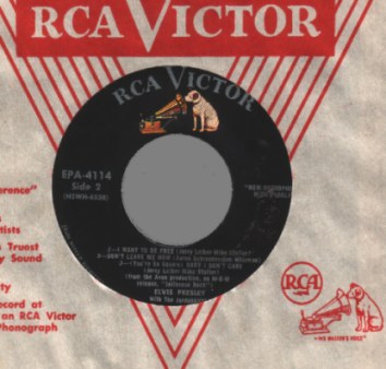 ELVIS PRESLEY - Jailhouse Rock + 4 - 45T (EP 4 titres)