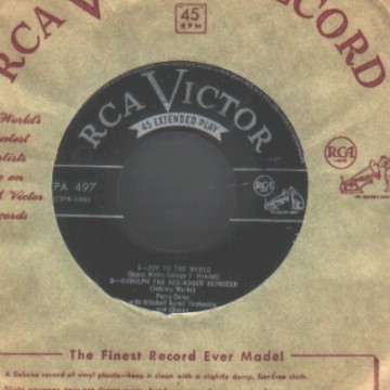 PERRY COMO - Frosty The Snow Man / The Christmas Song / Joy To The World / Rudolph the Red Nosed Reindeer - 7inch (EP)