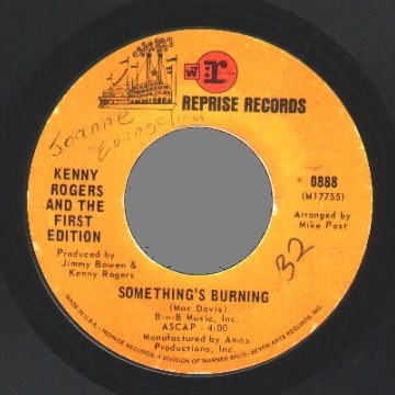 Kenny Rogers And The First Edition Momma'S Waiting / Somethings Burning 45RPM