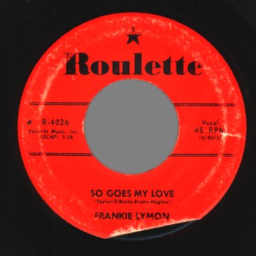FRANKIE LYMON - My Girl / So Goes My Love - 45T (SP 2 titres)