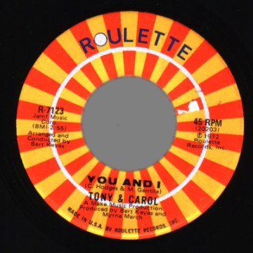 TONY AND CAROL - I Do Take You / You And I - 45T (SP 2 titres)