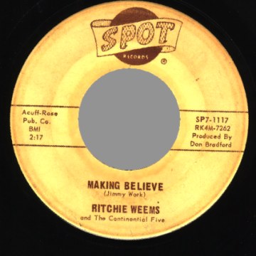 RITCHIE WEEMS - Making Believe / That 8:30 Special - 45T (SP 2 titres)