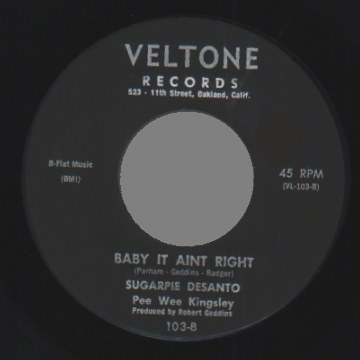 SUGAR PIE DESANTO - Baby It Ain't Right / I Want To Know - 7inch (SP)