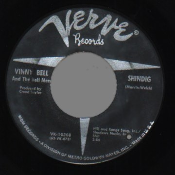 VINNY BELL & THE BELL MEN - Shindig / Whistle Stop - 45T (SP 2 titres)