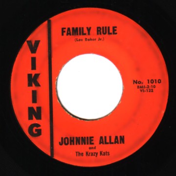 JOHNNIE ALLAN & THE KRAZY CATS - Family Rule / Ole Placide - 7inch (SP)